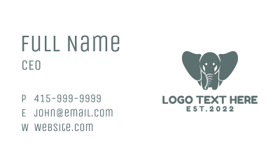 Daycare Elephant Zoo Business Card Image Preview