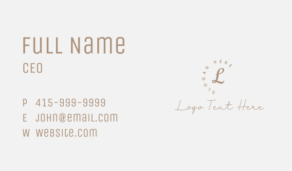 Professional Elegant Classic Lettermark Business Card Design Image Preview