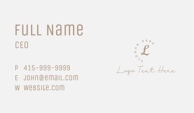 Professional Elegant Classic Lettermark Business Card Image Preview