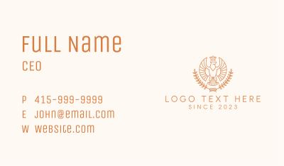 Royal Falcon Wreath Business Card Image Preview