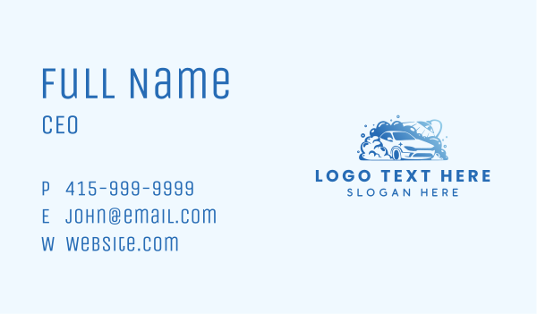 Water Bubbles Car Cleaning Business Card Design Image Preview