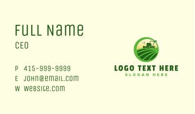 Field Grass Lawn Mower Business Card Image Preview