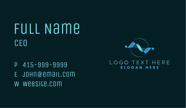Luxury Wave Startup Business Card Design Image Preview