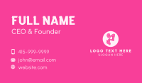 Pink Fashion Letter P Business Card Design
