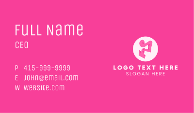 Pink Fashion Letter P Business Card Image Preview