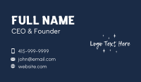 Sparkly Brush Text Wordmark Business Card Image Preview