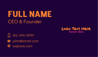 Playful Business Wordmark Business Card Image Preview