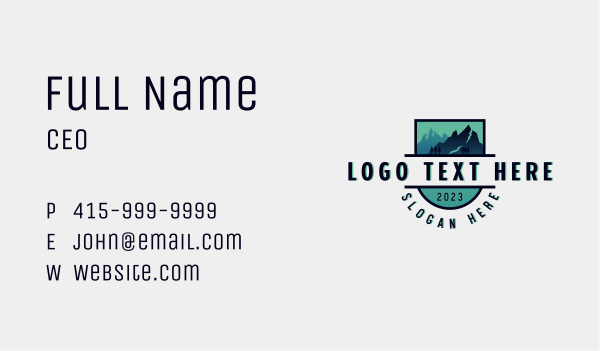Hiking Mountain Adventure Business Card Design Image Preview