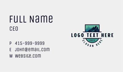 Hiking Mountain Adventure Business Card Image Preview