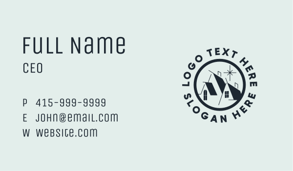 Roof Residence House Repair Business Card Design Image Preview