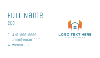 House Lightning Charge Business Card Image Preview