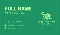 Green Leaf Bird Business Card Image Preview