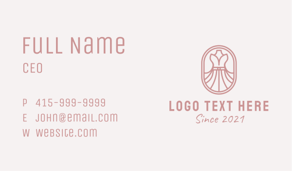 Pink Dress Tailoring  Business Card Design Image Preview