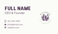 Round Cursive Heart Lettermark Business Card Image Preview