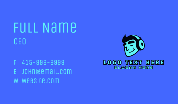 Music DJ Cartoon Business Card Design Image Preview