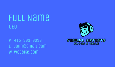 Music DJ Cartoon Business Card Image Preview