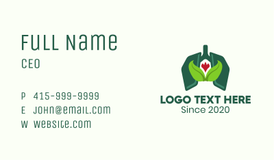 Natural Lung Medication Business Card Image Preview
