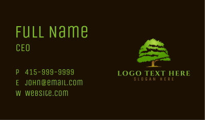 Organic Nature Tree Business Card Image Preview