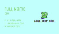 Green Graffiti Art Number 0 Business Card Image Preview