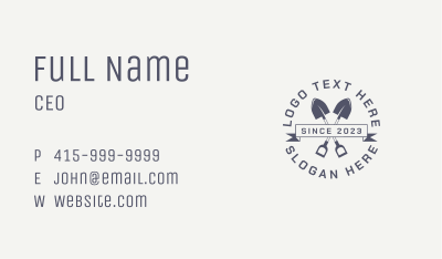 Landscaping Shovel Tool Business Card Image Preview