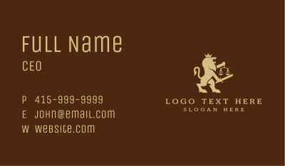 Lion Crown Lawyer Business Card Image Preview