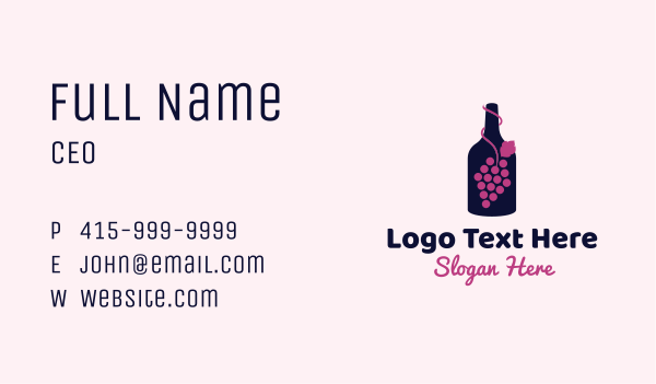 Grape Wine Liquor Business Card Design Image Preview
