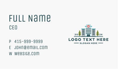 Medical Hospital Building Business Card Image Preview