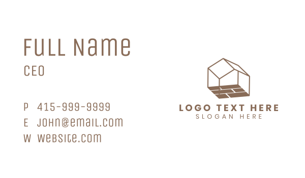 House Tile Flooring Business Card Design Image Preview