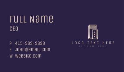 Modern Minimalist Building Business Card Image Preview