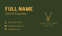 Gold Geometric Antelope Business Card Design