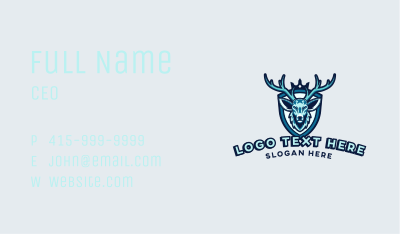 Deer Crown Shield Gaming Business Card Image Preview