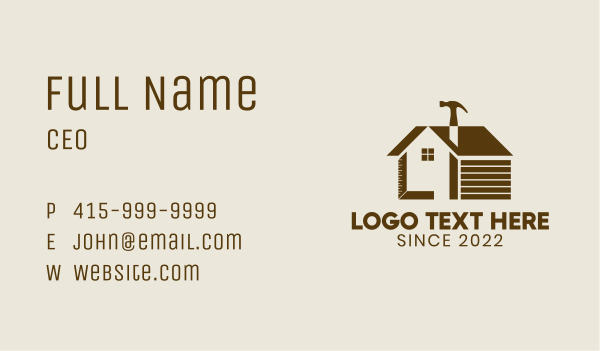 House Renovation Contractor  Business Card Design Image Preview