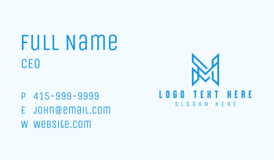 Geometric Letter M Business Card Image Preview