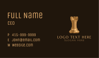 Gold Rook Chess Master Business Card Image Preview