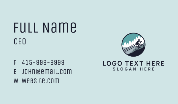 Mountain Bike Cycling  Business Card Design Image Preview