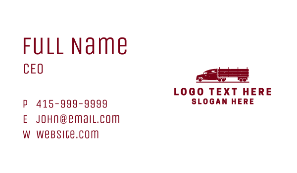 Vintage Delivery Truck  Business Card Design Image Preview