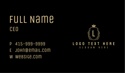 Elegant Crest Deluxe  Business Card Image Preview