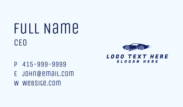 Fast Car Driving Business Card Design Image Preview
