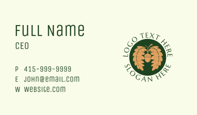 Acorn Nut Agriculture Business Card Image Preview