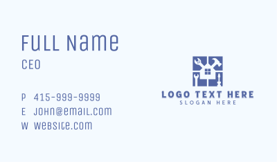 Handyman Carpentry Maintenance Business Card Image Preview