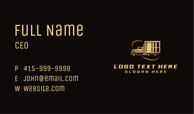 Truck Delivery Cargo Business Card Image Preview