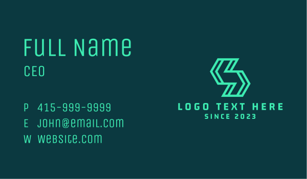 Tech Letter S Business Card Design Image Preview