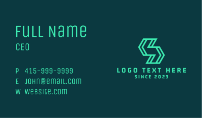 Tech Letter S Business Card Image Preview