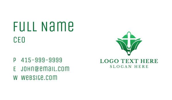 Christian Bible Cross Business Card Design Image Preview