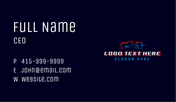 Vehicle Car Motorsport Business Card Design Image Preview