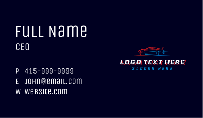 Vehicle Car Motorsport Business Card Image Preview