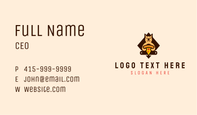 Cute Animal Pizza Business Card Image Preview