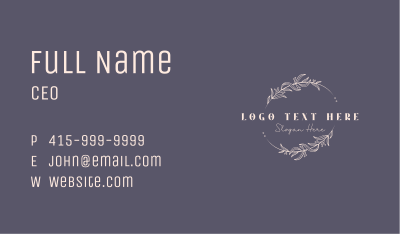 Brand Floral Wordmark Business Card Image Preview