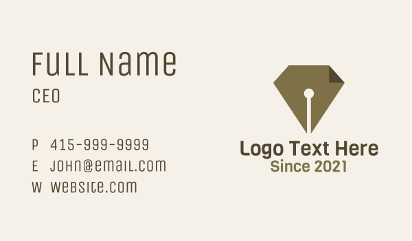 Paper Pen Page  Business Card Design Image Preview