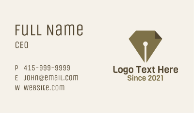 Paper Pen Page  Business Card Image Preview